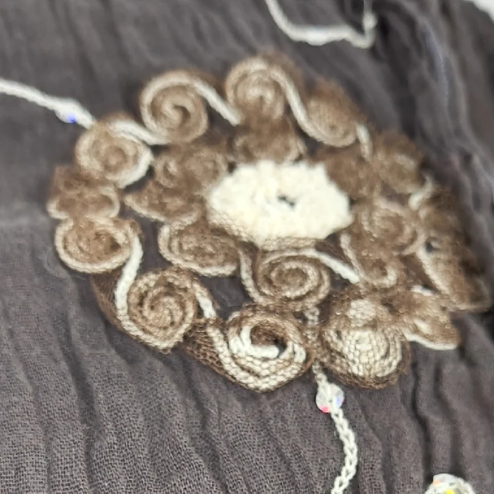 Tickled Pink Chic Floral Scarf in Dark Gray